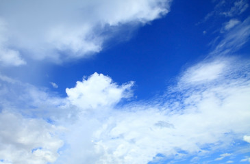 blue sky with cloud closeup