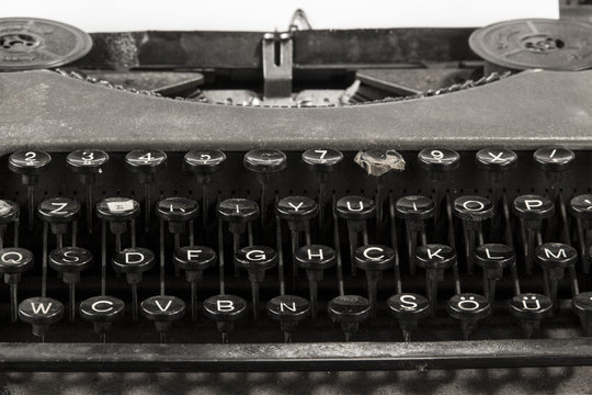 typewriter close up