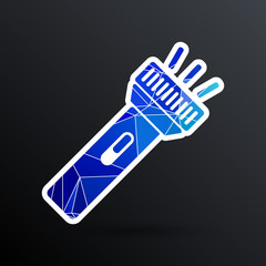 flashlight icon torch vector pocket light shine isolated