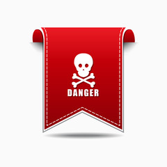 Danger Sign Red Vector Icon Design