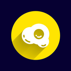 fried egg icon logo vector food meal