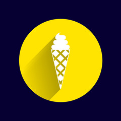 Vector sign abstract ice cream logo stylized