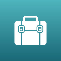 Briefcase icon, vector illustration. Flat design