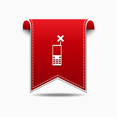 Phone Red Vector Icon Design