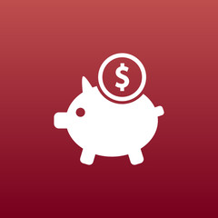 Piggy icon bank economy coin money piggy savings