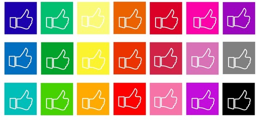 Like - thum up colors web icons
