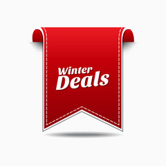 Winter Deals Red Vector Icon Design