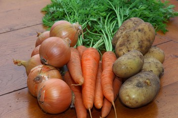 Onions, Carrots and Potatoes