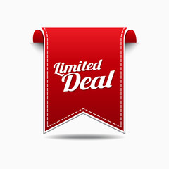 Fototapeta premium Limited Deal Red Vector Icon Design
