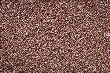 Pattern of chocolate sprinkles texture and background