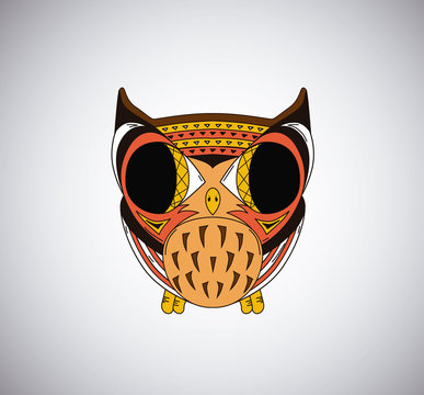 Decorative Vector Ethnic Owl.  African / indian / totem