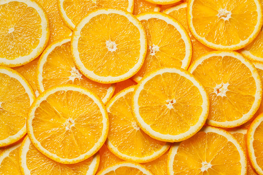 Colorful orange fruit slices 