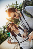 Tourist Couple Sightseeing City