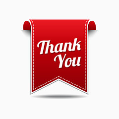 Thank You Red Vector Icon Design