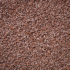 Pattern of chocolate sprinkles texture and background