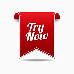Try Now Red Vector Icon Design