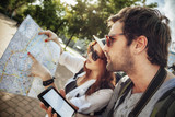 Tourist Couple Sightseeing City