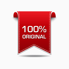 100 Percent Original Red Vector Icon Design