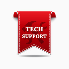 Tech Support Red Vector Icon Design