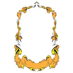 frame  vintage baroque flowers 