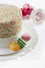 wedding cakes on bright background ,shallow depth of filed