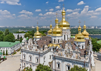 Fototapeta na wymiar Aerial view of the Kiev-Pechersk Lavra in Kiev, Ukraine 