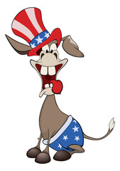 The American donkey. The donkey party