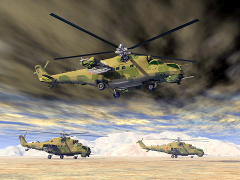 Soviet attack helicopters of the cold war