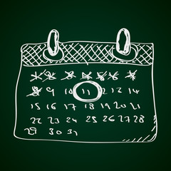 Simple doodle of a calendar
