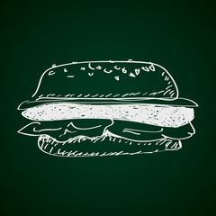 Simple doodle of a burger