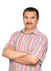 Fototapeta premium Portrait of a man on a white background