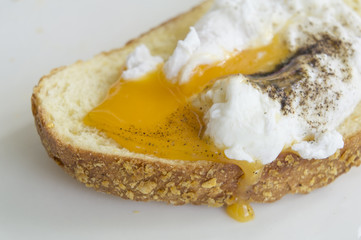 egg benedict toast english breakfast plate concept