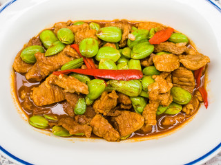 Thai food style pakia pork hot curry