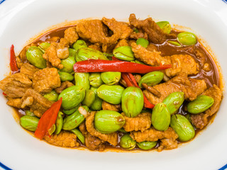 Thai food style pakia pork hot curry
