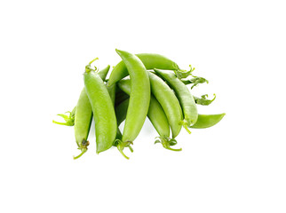 peas isolated on white background