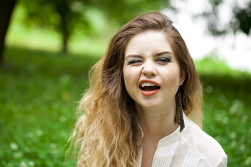 Fototapeta premium Portrait of young blonde woman