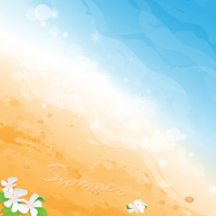 Obraz na płótnie Canvas Summer Background - Vector Illustration, Graphic Design