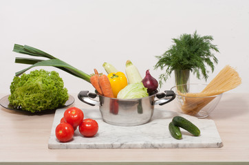 Still-life with vegetables