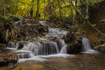 Waterfall from ravine