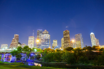 Fototapeta na wymiar Houston Skyline at Night