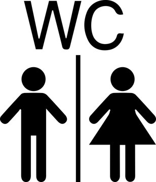 vector sign male and female toilets
