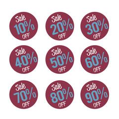 Percent OFF Discount Label Tag2 white