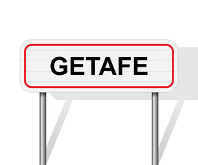 Welcome to Getafe Spain road sign vector