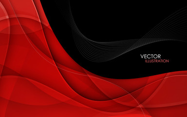 Abstract background with red lines. Vector