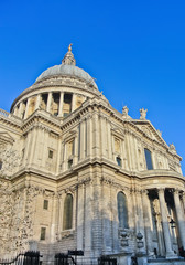 Fototapeta na wymiar View of St Paul's Cathedral in London
