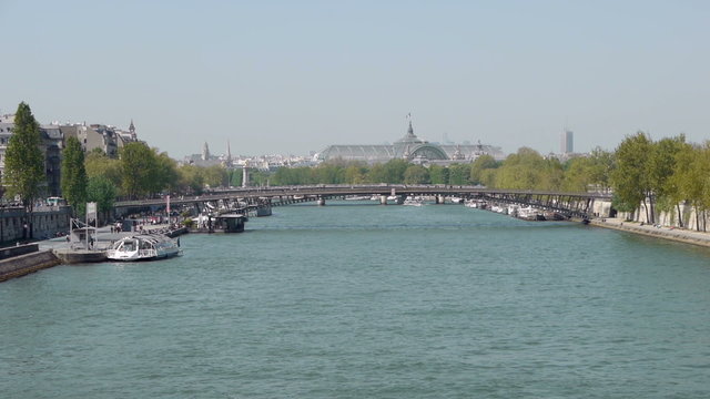 Skyline over the river Seine at Paris, France