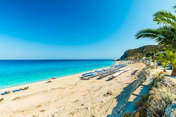 Kathisma Beach, Lefkada Island, Greece. Kathisma Beach is one of the best beaches in Lefkada Island in Ionian Sea