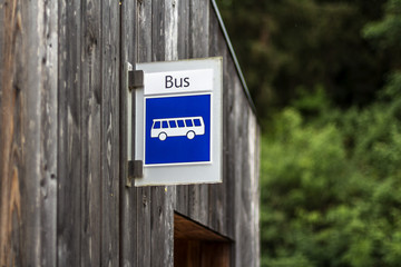 Bus stop sign Luxembourg