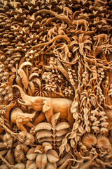 Carved Thai animals