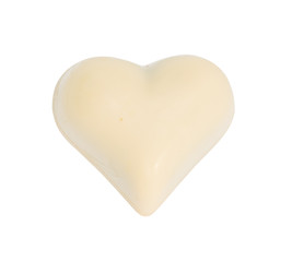 Chocolate white heart candie from collection. Beautifully issued  isolated on white background